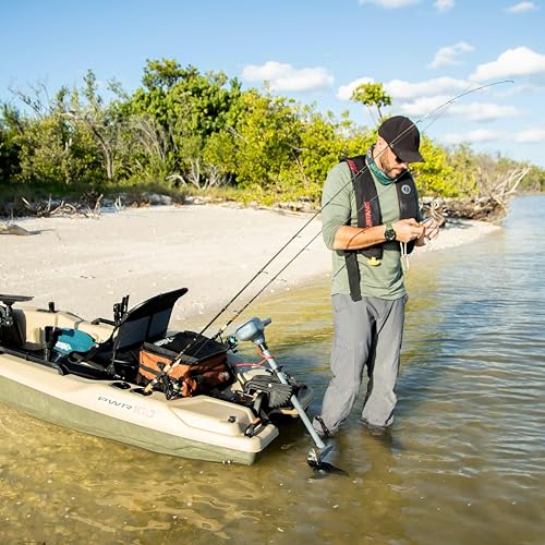 Pelican Catch PWR 100 Fishing Kayak - Ergo360 Seating System - 10 ft - Light Kaki