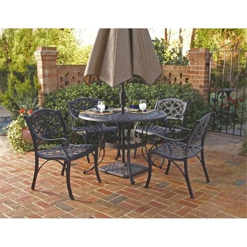 Pemberly Row Traditional Black Aluminum Chaise Lounge Black