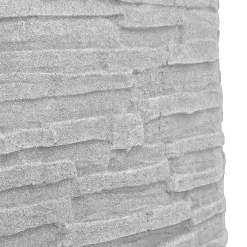 Good Ideas Impressions Riverwalk 50 Gallon Faux Slate Surface Dual Spigot Rain Barrel Light Granite 4 Pack