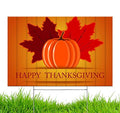 Yard Sign Happy Thanksgiving Turkey Day Lawn Decoration 18" x 12