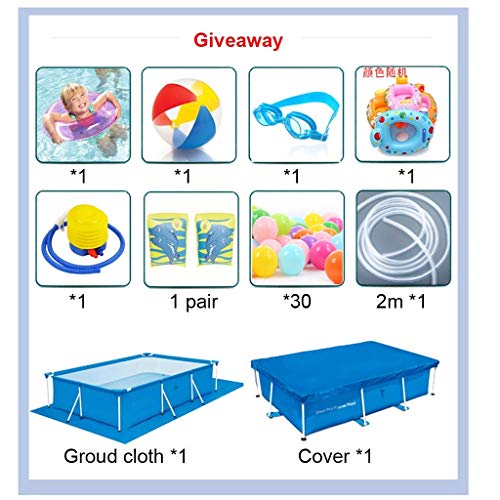 FFCJJDS Ultra Frame Swimming Pool Set with Filter Pump, Ladder & Pool Cover