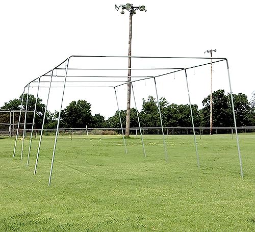 Cimarron Sports Outdoor Practice Complete Batting Cage Frames Black Stainless Steel