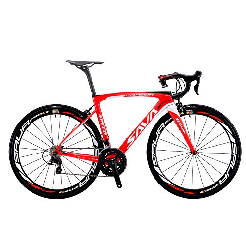 SAVADECK Carbon Road Bike HERD6.0 T800 Carbon Fiber 700C with Shimano 105 22 Speed Groupset Red White