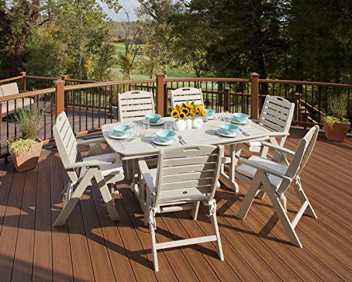 TREX Outdoor Furniture Yacht Club Highback 7-Piece Dining Set Tree House