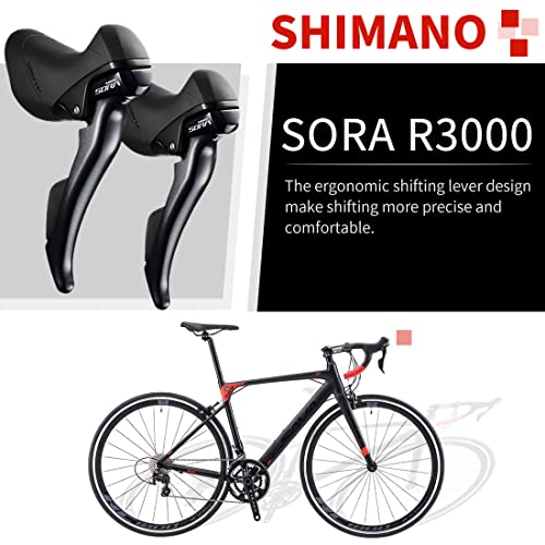 SAVADECK Aluminium Road Bike R8 700C Black Red