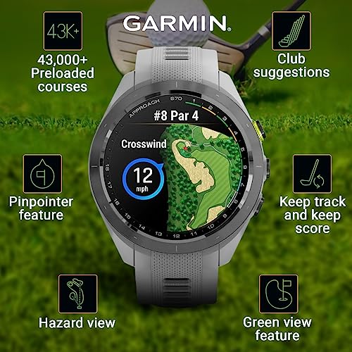 Wearable4U Garmin Approach S70 Golf Smartwatch Gray