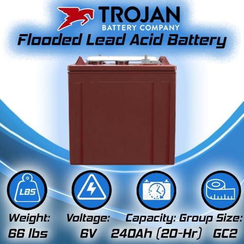 Banshee Trojan Motive T-125 GC2 6V 240Ah Deep Cycle Battery Pack