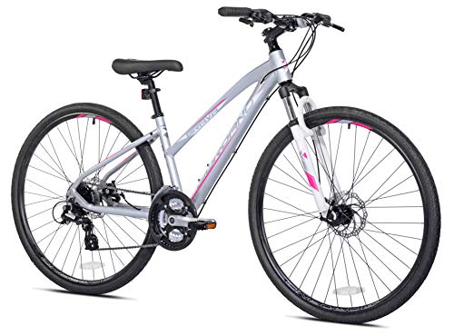 Giordano Women's Brava Hybrid Comfort Bike Silver
