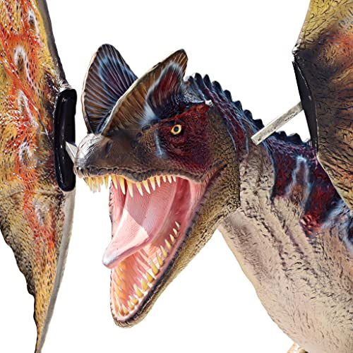 Design Toscano Jurassic-Sized Dilophosaurus Dinosaur Statue Full Color