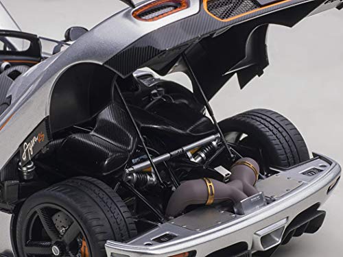 AUTOart Koenigsegg Agera RS 1/18 Model Car Moon Silver with Orange Accents
