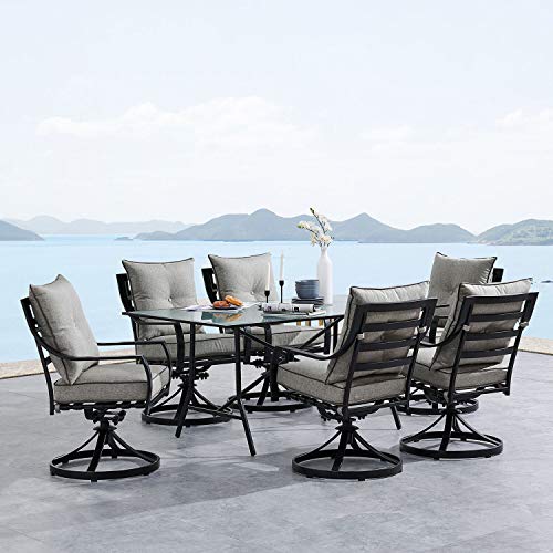 Hanover Lavallette 7-Piece Patio Dining Set Silver