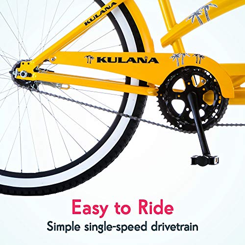 Kulana Lua Tandem Adult Beach Cruiser Bike Yellow