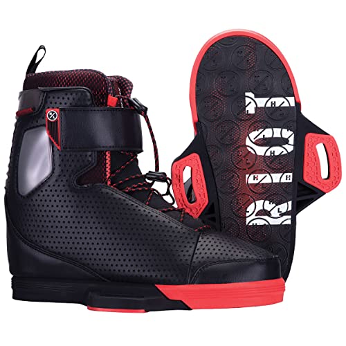 Hyperlite Riot Mens Wakeboard Bindings Black/Red Men's 13-14
