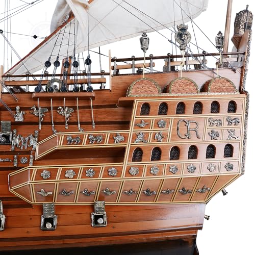 Old Modern Handicrafts Sovereign of The Seas Ship Model Natural Wood