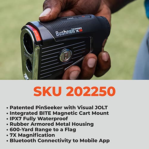 Wearable4U Bushnell Pro X3 Laser Golf Rangefinder Bundle Black