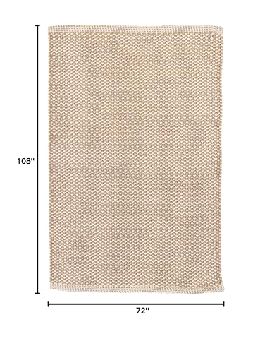 Dash & Albert Pebble Performance Area Rug 6' x 9' Neutral Solid Handwoven Washable Pebble Neutral