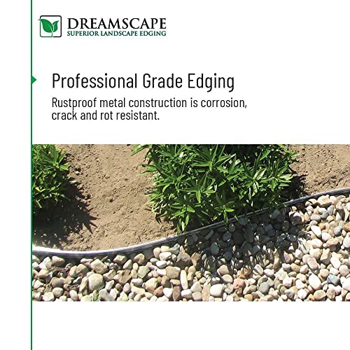 Dreamscape SlideEdge Aluminum Landscape Edging - 16 Strips, 117.5ft Total, Black