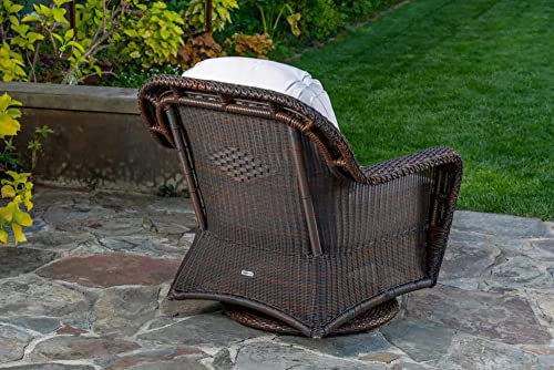 Tortuga Outdoor Sea Pines Swivel Rocking Dining Chair Java
