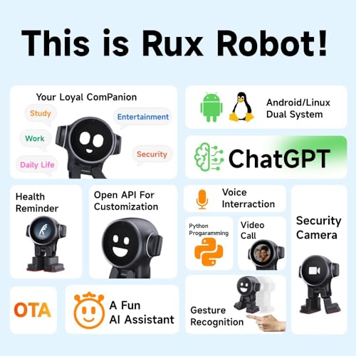 LeTianPai Rux AI-ChatGpt Smart Pet Desktop Robot White