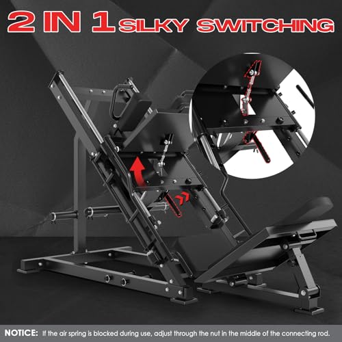 HOMSURE Leg Press Hack Squat Machine 2-in-1 Black