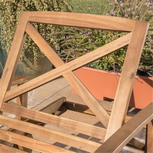 Great Deal Furniture GDFStudio Outdoor Teak Finished Acacia Wood Chaise Lounge Set of 4 Teak Finish
