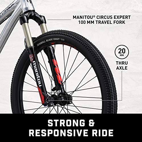 Mongoose Fireball Dirt Jump Mountain Bike 26-Inch Chrome