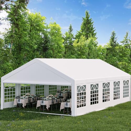 Acekool 20x32 FT Outdoor Tent with Removable Sidewalls White