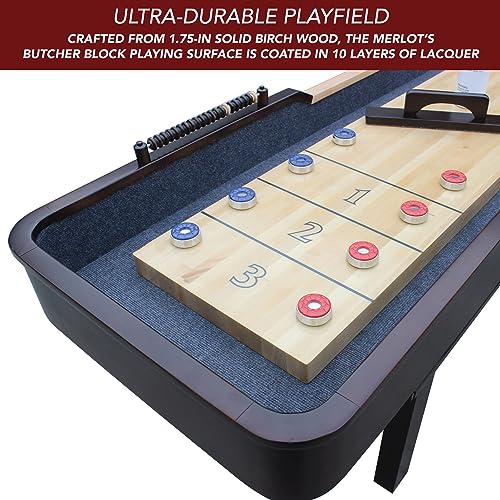 Hathaway Merlot 12' Shuffleboard Table Espresso Natural
