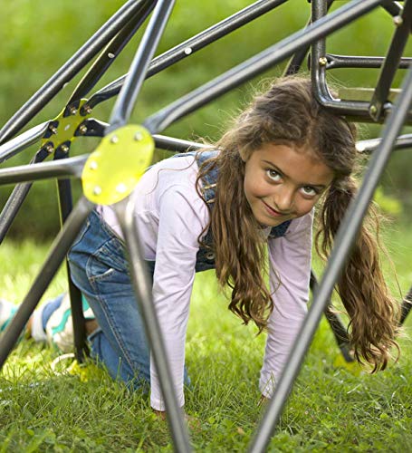 HearthSong Indoor/Outdoor Climbing Dome Play Set with Slide Gray Green