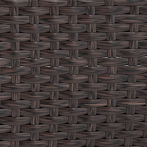 Serta Brown Resin Wicker Outdoor Patio Storage Chaise Lounge Beige