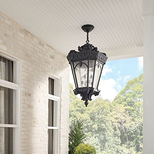 Bailey Street Home 8 Light Outdoor Ceiling Fixture Londonderry Finish Clear
