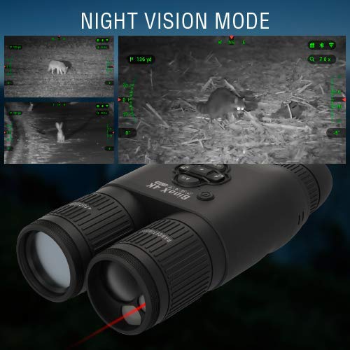 theOpticGuru ATN BinoX 4K 4-16X Smart Binoculars with Laser Range Finder Black