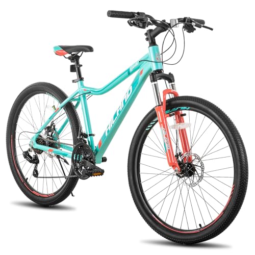 HH HILAND Women's 26 Inch Mountain Bike 21-Speed Green&Red