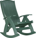 LuxCraft Poly Comfort Rocker Recycled Plastic Outdoor Rocking Chair Green