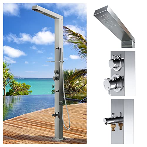 No Worries Products RENO 316 Marine Grade Stainless Steel Outdoor Shower Panel