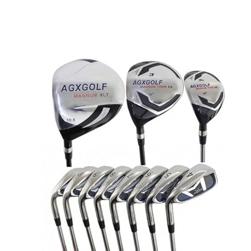 AGXGOLF Men's Left Hand Senior Flex Magnum XS-OS1 Golf Set Graphite Woods + Same Length Steel Irons + Putter