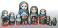 Golden Cockerel Czar Saltan Matryoshka 15pc/12" Russian Nesting Dolls