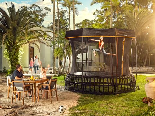 Vuly Thunder Pro Springless 14FT Trampoline with Enclosure Black