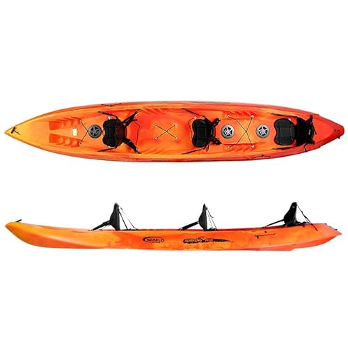 SEAFLO Premium Sit-on Kayak Yellow/Red 16' 2.4