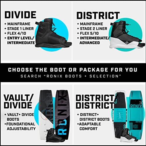 Ronix District Stage 2 Wakeboard Boots White/Black