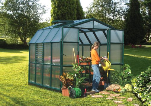 Palram Canopia Rion Prestige 8x8 Ft. Greenhouse Heavy Duty DIY Kit Green