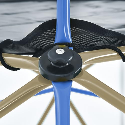 KOZYSPHERE Kids Climbing Dome with Canopy and Playmat Blue