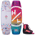 Hyperlite Murray Jr. Girls Wakeboard 120 W/Jinx Bindings White/Multi