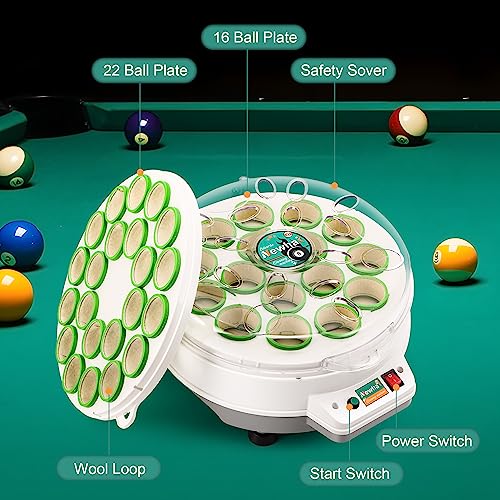 Newhai Electric Billiard Ball Cleaner Aluminum Pool Ball Cleaning Machine 16/22 Balls British and American Dual Use 110V