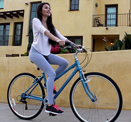 Firth Sports CT Explorer 7 Speed Women's 700C Hybrid Bicycle Lightweight Aluminum Alloy Frame Light Blue