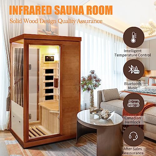 RIDFY Infrared Sauna Home Spa with Control Panel Natural