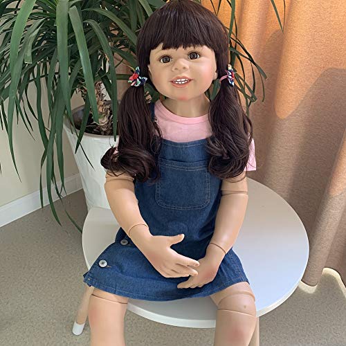 Saskai Reborn Huge 39" Lifelike Toddler Girl Doll Multicolor
