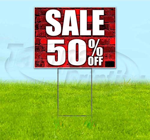 TampaPrinting 50% Off Yard Sign 18" x 24" with Metal Step Stake