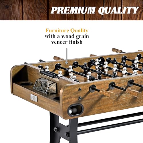 Barrington Billiards 58” Coventry Foosball Table Wood Grain / Black