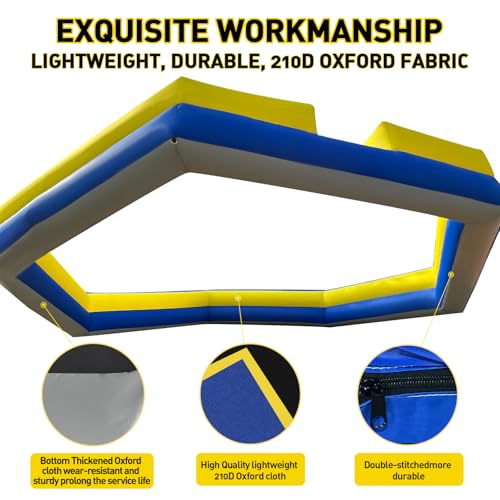 WARSUN Giant 26Ft Inflatable Gaga Ball Pit with Built-in Blower Blue&Yellow